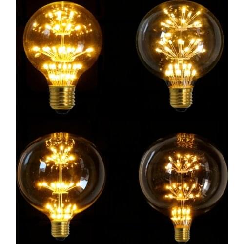 LED G80/G95/G125/G150 Vintage Edison Light 220V E27 Warm White Retro Led bulb