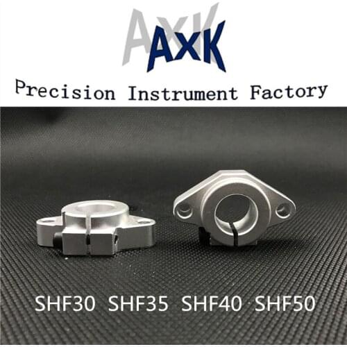 AXK Hot Free Shipping 4pcs Shf30 Shf35 Shf40 Shf50 Aluminum Linear Rod Rail Shaft Support Cnc Router Parts 3d Printer Part