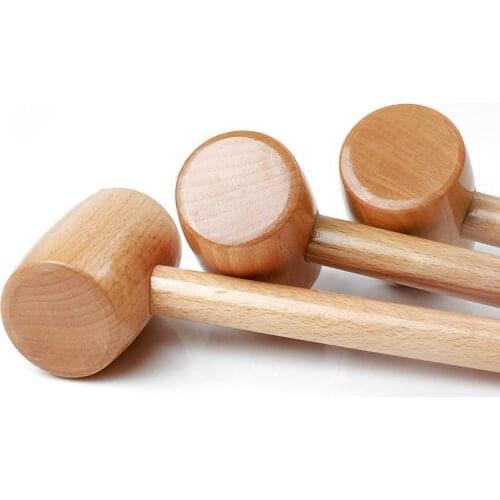 Mini Wooden Hammer Wooden Mallet Multi Purpose DIY Toy Hammer Handmade Beech Hammer Massage Hammer Carpenter Installation Tool