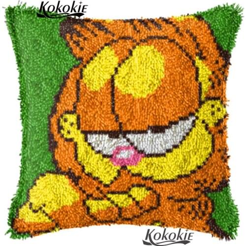Diy latch hook rug kits embroidery Latch hook cartoon Cross Stitch Needlework set cushion Patchwork Pillowcase 3d carpet