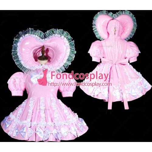 Adult sissy baby Maid PVC Dress Vinyl lockable TV Unisex Tailor-made[G3823]