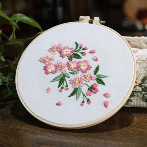 Brocade Hao hand embroidery DIY material bag elementary study cloth art small painting creativity Lu embroidery style hanging