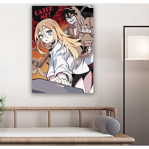 Angels Of Death Poster, Japanese Manga Wall Picture, Teenager Bedroom Wall Stickers, Japan Horror Video Game Character Prints