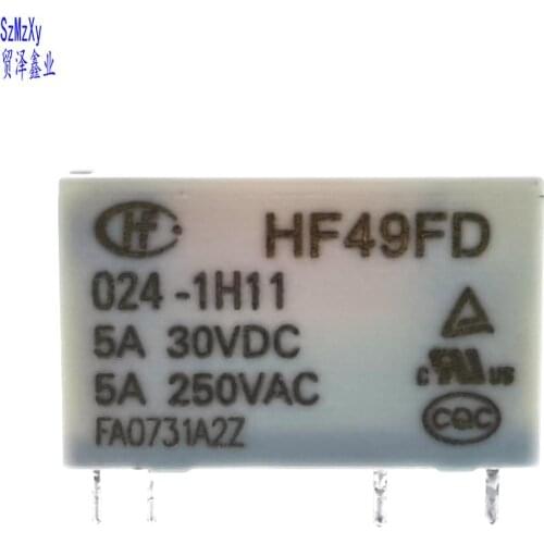 10PCS Relay HF49FD HF49FD-005-1H11 HF49FD-012-1H11 HF49FD-024-1H11 5V 12V 24V