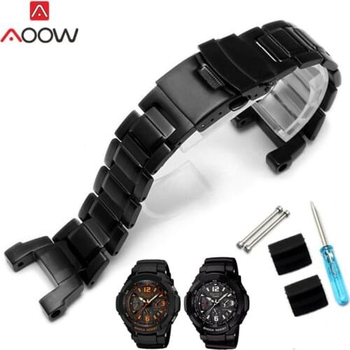 Solid Stainless Steel Strap Watchband for Casio G-SHOCK GW-3500B GW-3000B Men Metal Replacement Watch Band Belt Free tools kit