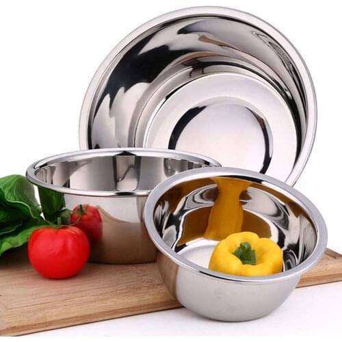Thickened Non-Slip Bowls Stainless Steel Bowl for salad Rice Noodles Soup Bowl Vegetables for Basin Bowls Tableware equipment