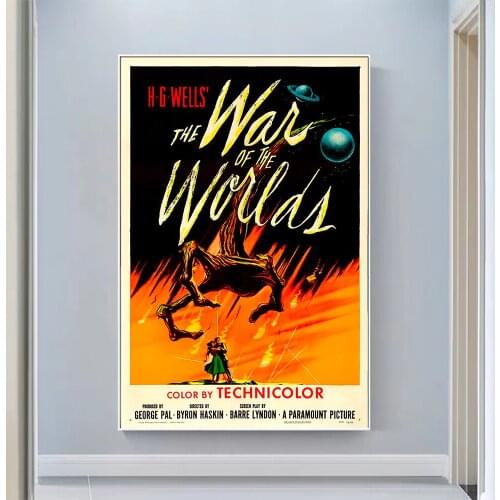 V0974 The War of the Worlds (4) Vintage Classic Movie Wall Silk Cloth HD Poster Art Home Decoration Gift