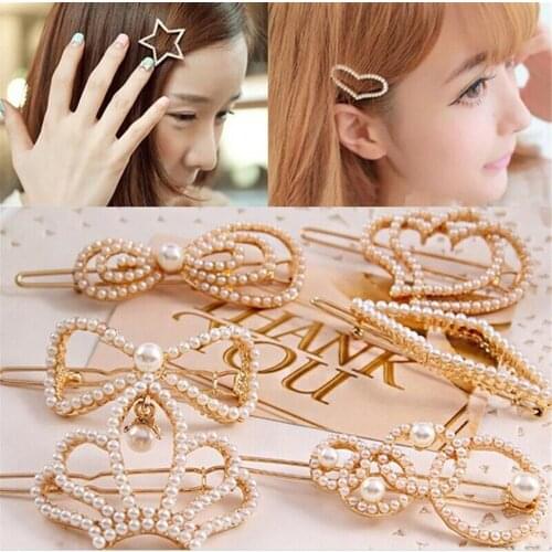 Hairpin Women Clip Pearl Barrette Pin Hair Accessories Hair Clip Hairpins For Women Girls And Ladies Headwear Styling Tools