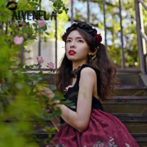 Lolita Girls Rose Lace Headband Kawaii Hairpin Gothic Hairband Headwear AFC1181