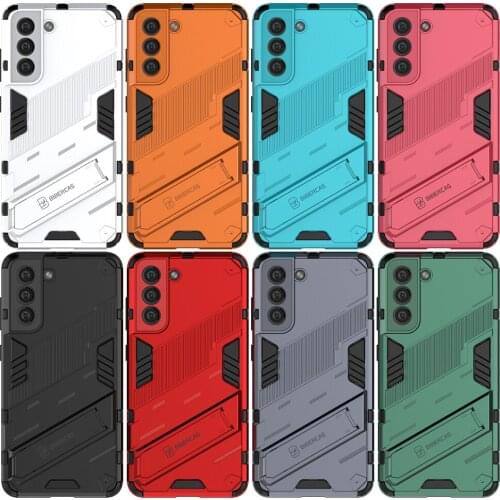 For Samsung Galaxy S21 Plus S21Ultra S21FE Case Hard With Stand shockproof protect back cover for Samsung A02 A22 A82 M51 M31