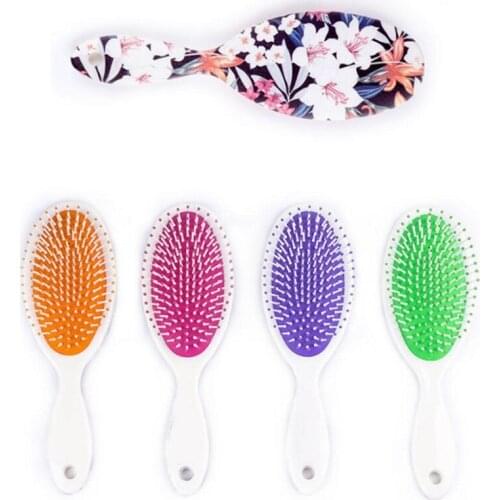 1PC Massage Brush Hairbrush Comb Scalp Hair Care Healthy Comb Vintage Printing Comb Professional Healthy Hair