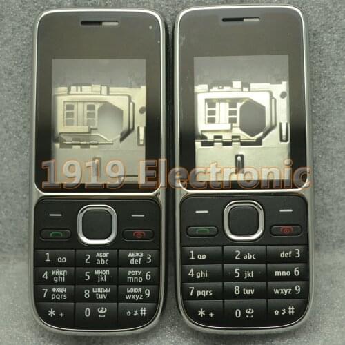 10 pcs New Full Housing Cover Case Hebrew Or Russian Or English Keypad For Nokia C2-01 C201 + Tracking