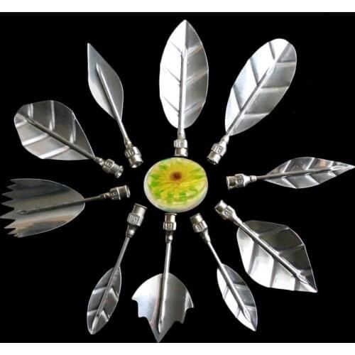 10PCS Jelly Flower Pudding Nozzle Cake Pudding Art Decorating Tools Stainless Steel Carving Needle Flowers Leaves Jelly 3D Moul