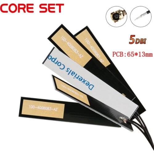 5PCS 5DBI PCB Built IN Circuit Board Antenna GSM/GPRS/CDMA 2G 3G 4G 1.13 Line 15cm Long IPEX Connector
