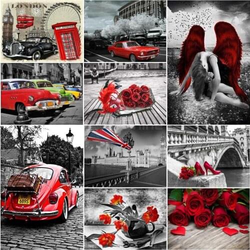 5D Diamond Painting Full Square City Landscape DIY Bead Embroidery Sale Diamond Art Car Cross Stitch Home Decor