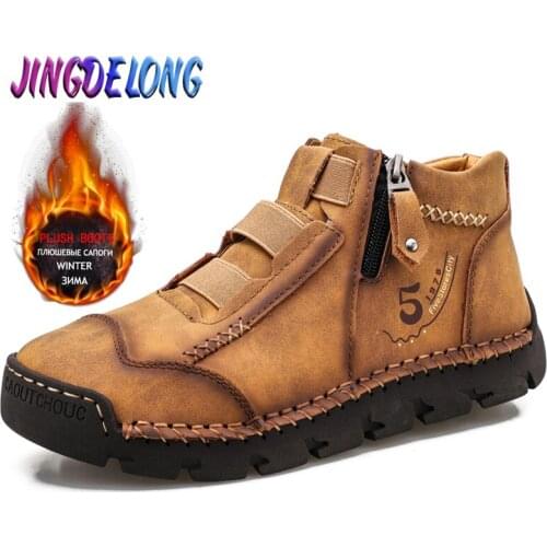 Brand Mens Ankle Boots Handmade Genuine Leather Mens Western Boots Classic Fashion Mens Motorcycle Boots Mens Work Shoes