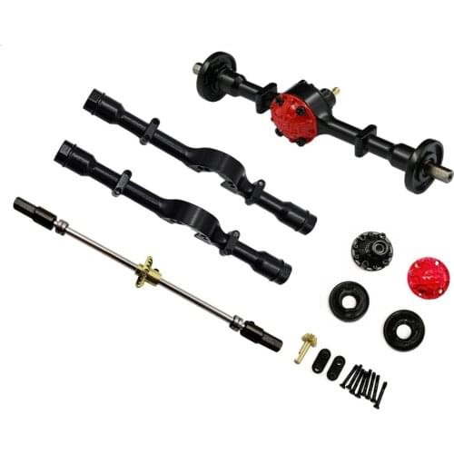 1set Black Modified Aluminum Alloy Rear Axle Drive Shaft For WPL D12 RC Car Modification Replacement DIY Parts