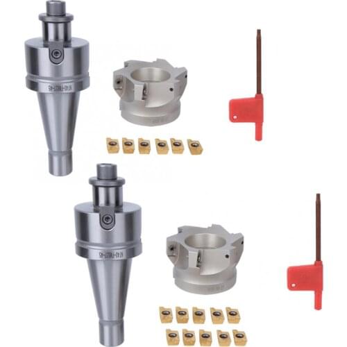 NT40-FMB27 Collet Chuck Holder+BAP400R-80-27-6-Flute Cutter+APMT1604 Inserts