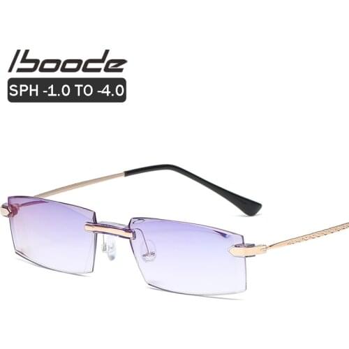 Iboode Diopter -1.0 To -4.0 Myopia Eyeglasses Classic Anti-blue Nearsight Goggles Ultralight Women Men Optical Myopic Glasses