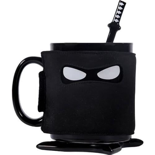 Creative Ninja mug, Black Mask Assassinate Coffe ceramics ninja cups,Coffee Milk Tea mug Novelty Gifts japanese cup coffee cup