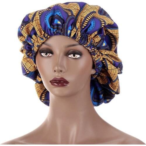 Muslim Women Night Sleep Cap Satin Elastic Bonnet Hat for Hair Care Head Cover Adjust Hair Loss Beanies Skullies Islamic Hat