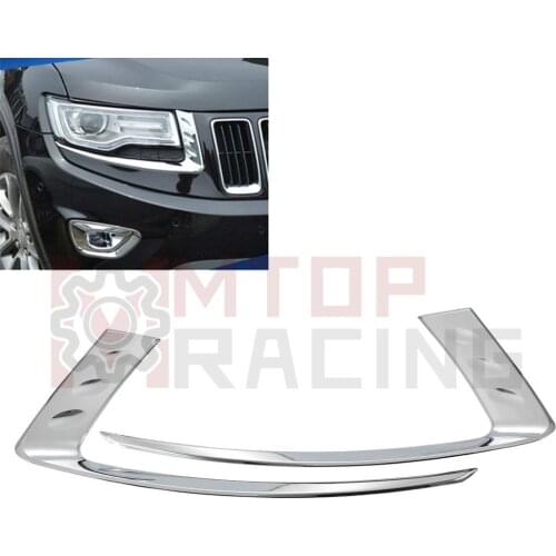 ABS Headlight Cover Frame Rim Lamp Trim For Jeep Grand Cherokee 2011 2012 2013 2014 2015 2016