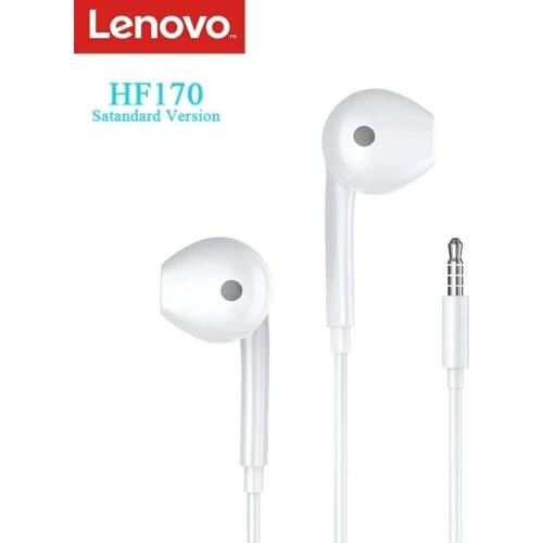 Original Lenovo HF170 Earphone 3.5mm Wired Half In-Ear Earphones with MIC for IOS Android Huawei P9 P8 Mate9 Honor 8 VIVO OPPO