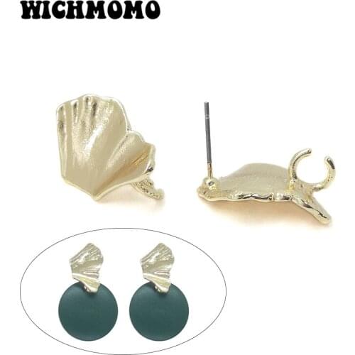 2019 New 20*14mm 6pieces/bag High Quality Zinc Alloy Fishtail Leaves Earring Base Connectors for DIY Earring Jewelry Accessories