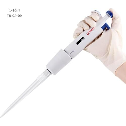 Adjustable Pipettor 1-10ml Lab Transfer Pipette Gun Digital Come With Pipette Tips