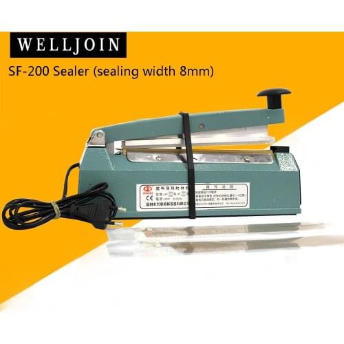 SF-200(sealing width 8mm)Plastic film,aluminum foil bag,kraft paper bag heating impulse sealing machine,Iron body impulse sealer