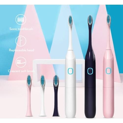 Sonic Electric Toothbrush Crescent-shaped Tooth Brush Heads Battery Operated Teeth Brush Deep Cleansing Whitening Teeth 40D