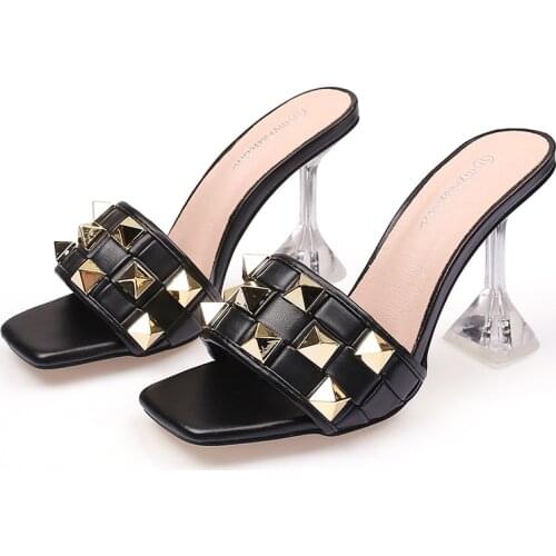 New Women Pumps Stiletto Sexy Rivet High Heels Shoes For Women Tacones Mujer Talons Hauts Escarpins Femme High Heel Slippers