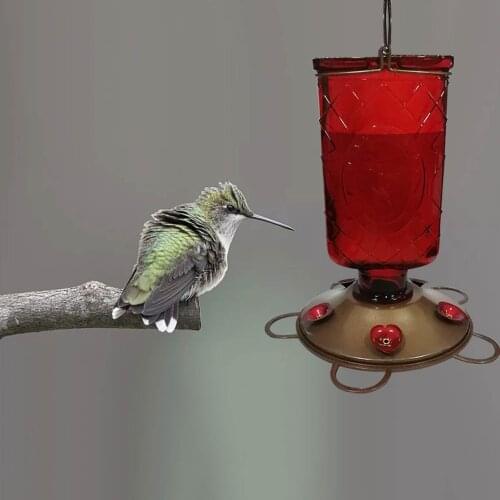 Outdoor Hummingbird Feeder Free Nectar Patio Yard Window Wild Bird Food Feeder Drinker Bird Feed Plastic Garden Hanging Decor