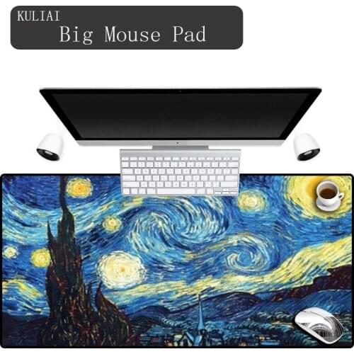 XGZ Art Wallpaper Famous Painting Mousepad Office Desk Desktop Laptop Mouse Pad Large Size Game Can Wash Fast Rubber Mousemat