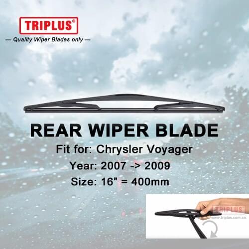 Rear Wiper Blade for Chrysler Voyager (2007-2009) 1pc 16" 400mm,Car Rear Windscreen Wipers,Back Window Windshield Wiper Blades