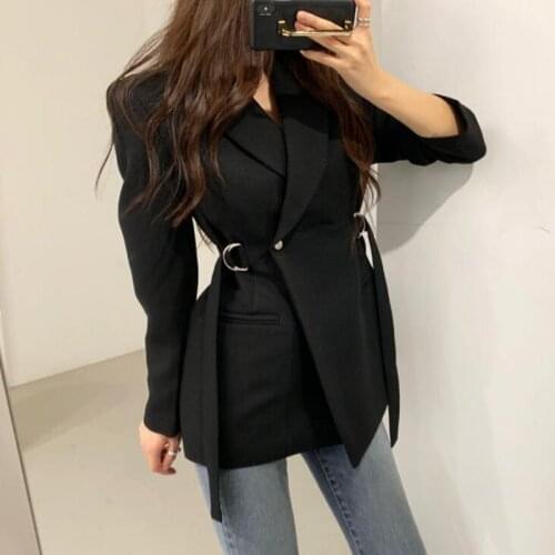ZAWFL Blazer Jacket 2021 Spring Autumn Vintage Chic Suit Coat Ladies High Street Office Wear Blazer Overcoat Outwear Top