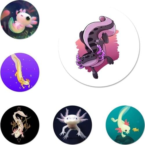 Cute Animal Axolotl Icons Pins Badge Decoration Brooches Metal Badges For Backpack Decoration 58mm