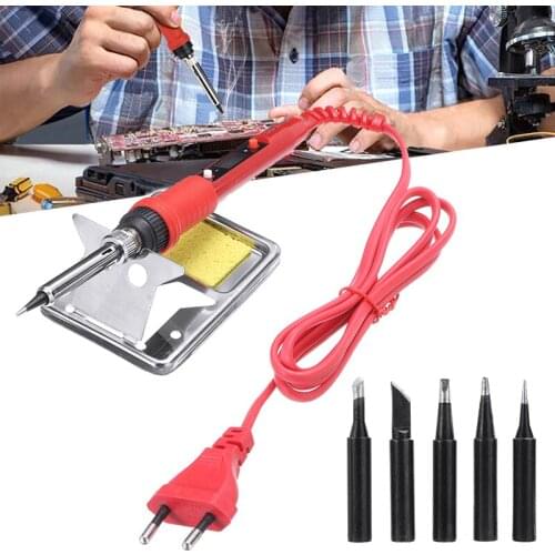 220V 80W Adjustable Temperature With Solder Tip LCD Digital Display Electric Soldering Iron Kit Eu Plug Welding Equipment Set