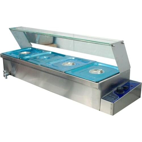 4-Pan (6''deep) Bain-Marie Buffet Food Warmer