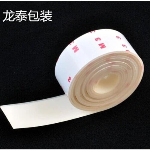 5cm*1m White anti slip silicone rubber plastic bumper damper shock absorber 3M self adhesive silicone feet pads for furniture