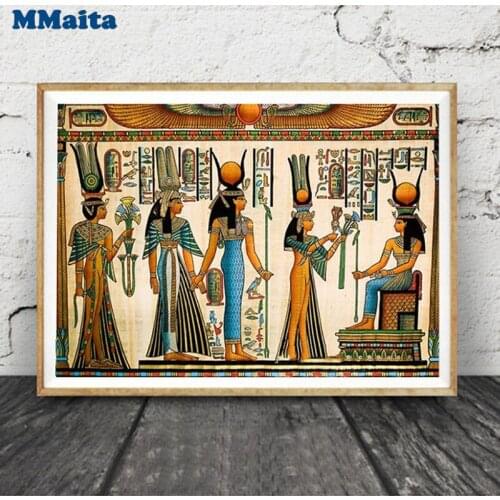 Diy Diamond Painting Retro Egyptian King Tut Queen 5D full round/square Drill mosaic diamond embroidery Egypt Wall Art GG5401