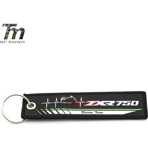 For Kawasaki ZXR750 Badge Keyring Motorcycle Embroidery Key Holder Chain Collection Keychain