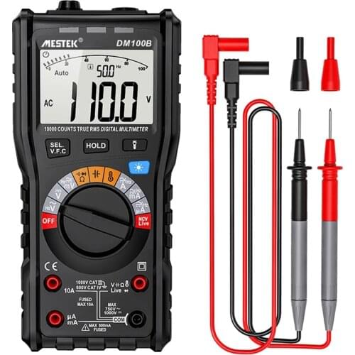 NCV Digital Multimeter 9999 Counts Auto Ranging AC/DC Voltage Meter Flash Back Light Large Screen digital multitester