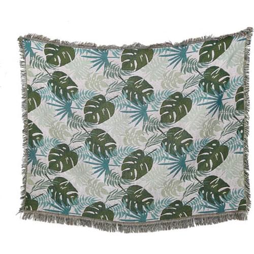 Geometry Knitted Baby Blanket Bed Sheet Furniture Protector Slipcover Air-Conditioned Tassel Quilt Tapestry