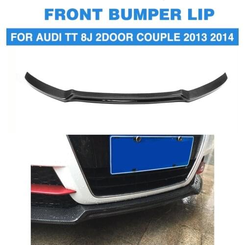 Front Bumper Diffuser Lip Spoiler Carbon Fiber for Audi TT 8J 2Door Couple 2013 2014 TTS Convertible Roadster 2008 - 2013