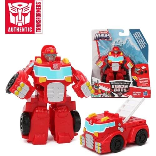 13cm Playskool Heroes Transformers Rescue Bots Energize Heatwave the Fire-Bot Hot Shot Rescan Chase The Police Bot Action Figure
