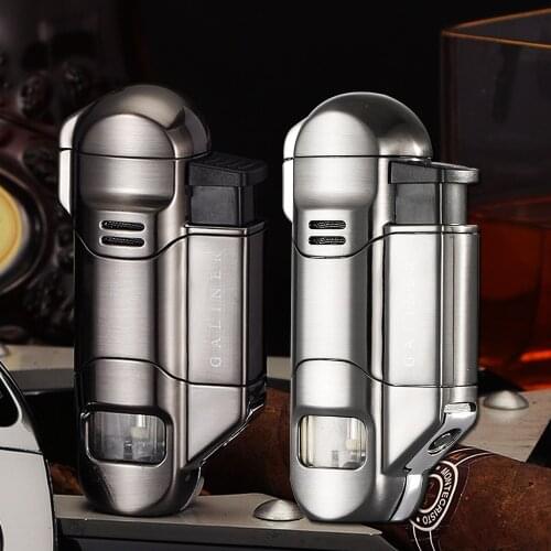 GALINER Torch Lighters & Smoking Accessories Windproof Metal Butane Cigar Lighter Cool Gadgets Gas Cakmak For Cigars