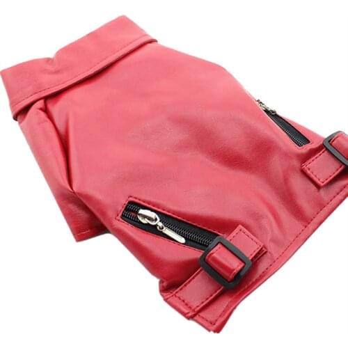 Leather Dog Jacket Coat Cat Chihuahua Puppy Poodle Bichon Pomeranian Schnauzer Pug French Bulldog Dog Clothes Pet Clothing