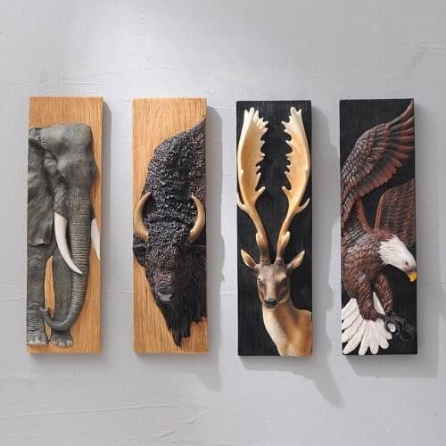 American deer head animal head creative three dimensional living room bar wall hanging wall decoration home decoration wall
