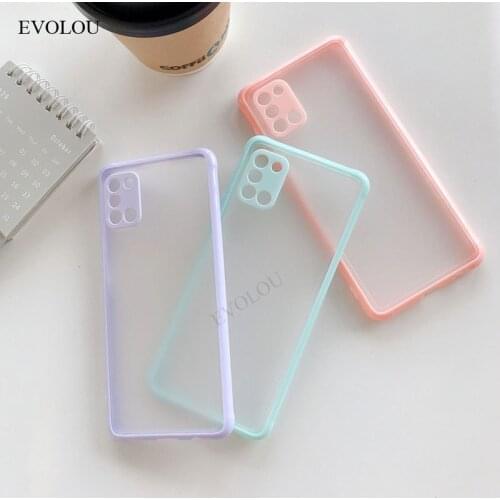 Candy Matte Shockproof Case for Samsung S20 Plus A51 A71 A31 A41 A21S A21 A01 M01 Core A20S A10S A50S A30 A20 Cases Back Cover